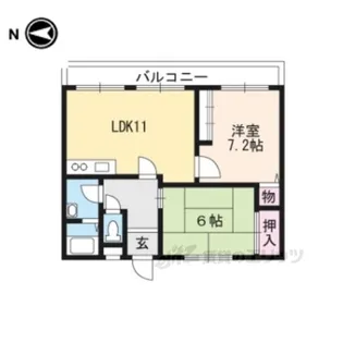 レイティー西大津3号館【4階】の間取り