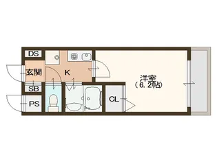 大阪府大阪市西成区花園北1【マンション】の間取り