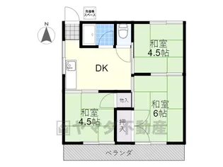 アクツハイツ1【2階】の間取り