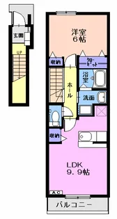 ティアモ【2階】の間取り
