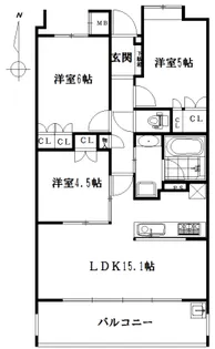 ライオンズ一条レジデンス湘南C-X【2階】の間取り