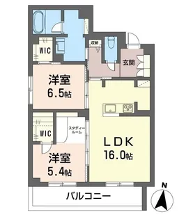 グランディール立石【2階】の間取り