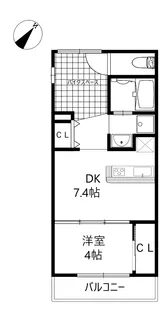 モデルノ大手町【2階】の間取り