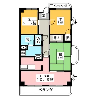 ベルヴィル【2階】の間取り