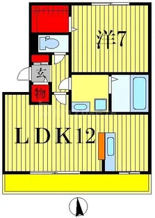 千葉県松戸市上矢切【アパート】の間取り