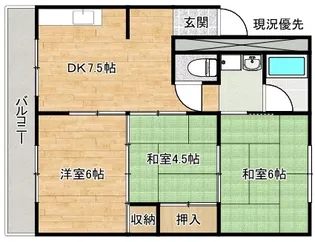 城の前マンション【4階】の間取り