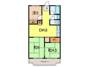ハイツ呉川アルン【4階】の間取り