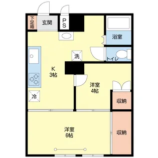 1SKの間取り画像