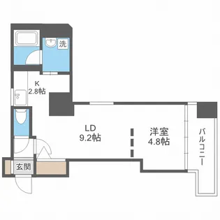 札幌中央レジデンス【8階】の間取り