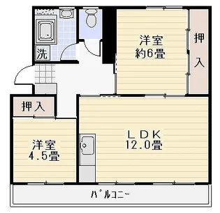東逗子第二団地16号棟【2階】の間取り