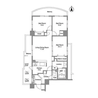 コンフォリア板橋仲宿【10階】の間取り