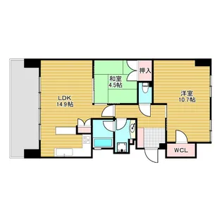 ジェイグラン高槻【8階】の間取り