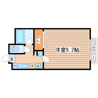 1Kの間取り画像