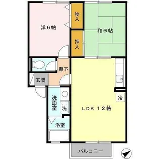 滋賀県大津市月輪3【アパート】の間取り