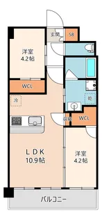 スプランディッド城東関目【8階】の間取り