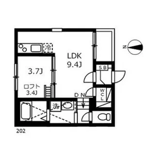 ハーモニーテラスティーエイチ【2階】の間取り