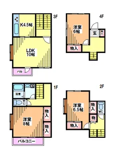 東京都国立市東3【一戸建】の間取り