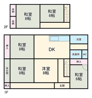 静岡県浜松市中央区雄踏町宇布見【一戸建】の間取り