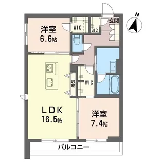 山梨県韮崎市若宮3【マンション】の間取り