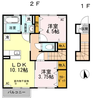 T-room前沢【2階】の間取り