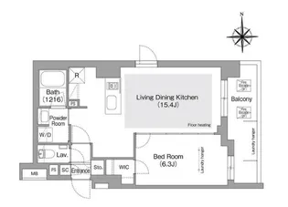 東京都文京区目白台3【マンション】の間取り
