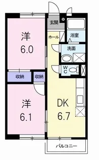 メゾンコンフォート【2階】の間取り