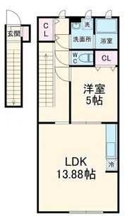 アムール武蔵浦和【2階】の間取り