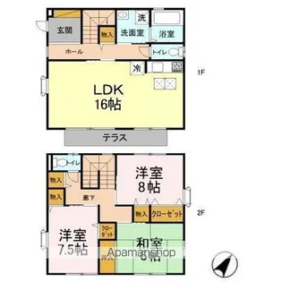 千葉県千葉市若葉区若松町【一戸建】の間取り