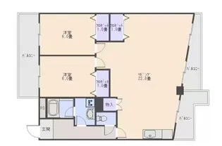 セントラル鍋島【2階】の間取り