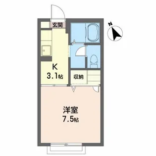 鈴美ハイツII【1階】の間取り