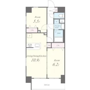 東京都墨田区石原3【マンション】の間取り
