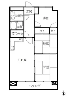 ネオハイツ松江【7階】の間取り