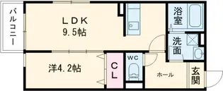 KT Terrace稲吉【1階】の間取り
