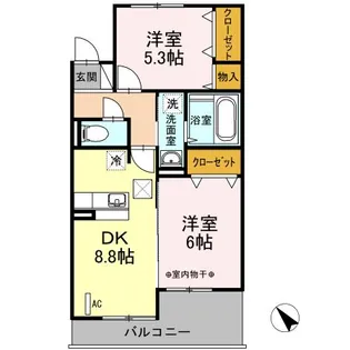 福島県福島市森合字川前【アパート】の間取り