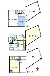 世田谷区若林2丁目戸建の間取り