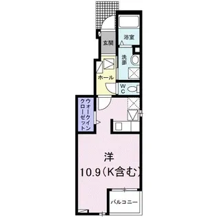 1Rの間取り画像