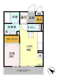 グラシューズ【1階】の間取り