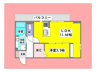 広島県東広島市西条大坪町【アパート】の間取り