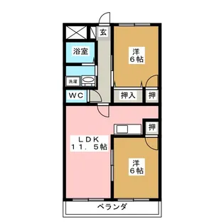 サンライズ21【6階】の間取り