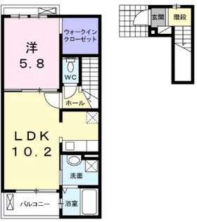 ラフィネSKMーII【2階】の間取り
