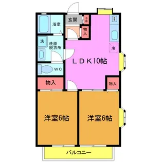 パルクヴィラ【2階】の間取り