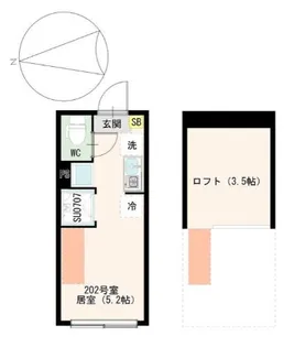 東京都荒川区東尾久2【アパート】の間取り