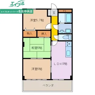 グランディール雅【1階】の間取り