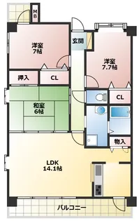 アルファステイツ西明石駅前【5階】の間取り
