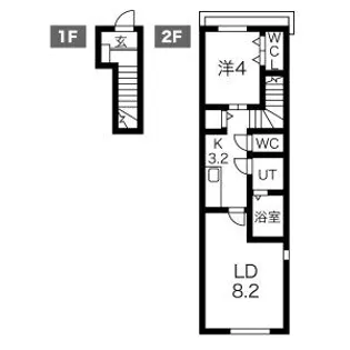 seesaw清水町【2階】の間取り