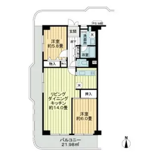 東京都葛飾区西新小岩4【マンション】の間取り