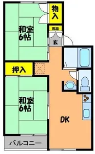 アザリアハイタウンC【2階】の間取り