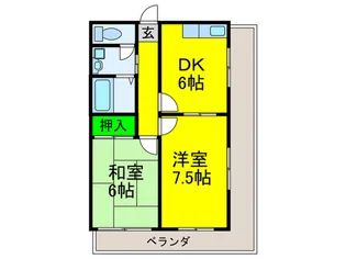 シェーネヴェレ清水丘【3階】の間取り