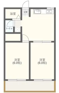 アーバンハイツ石田【2階】の間取り