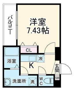 ジーメゾン海老名【2階】の間取り